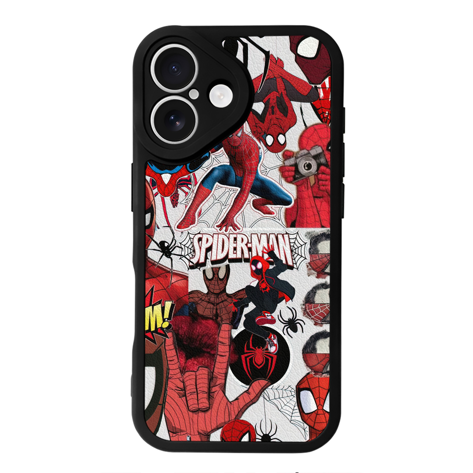 （画像用） Spider Man スパイダーマン 【iPhone 16シリーズ対応】シリコンスマホケース（レザー調） 材質：シリコン